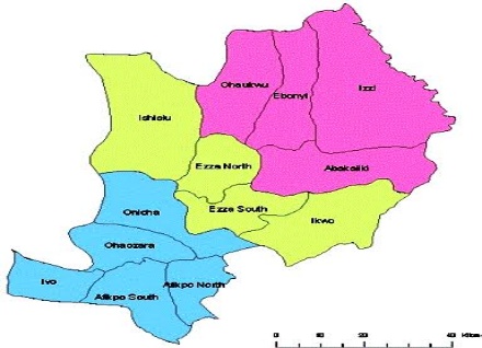 map of Ebonyi state