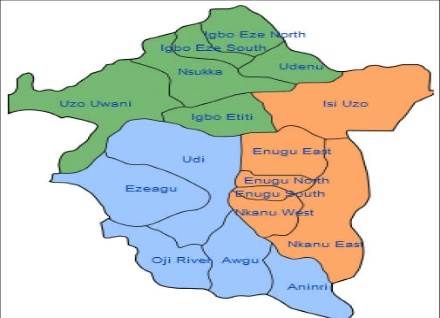map of Enugu state
