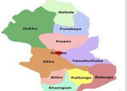 map of Gombe state