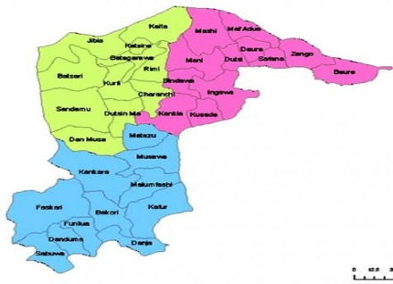 map of Kastina state