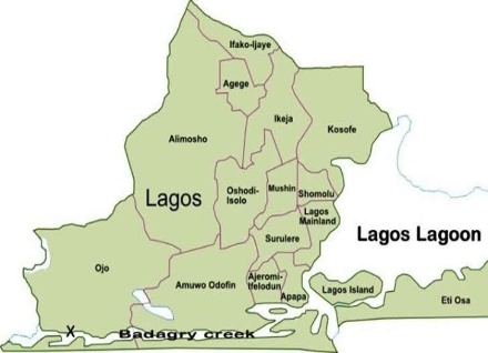 map of Lagos state