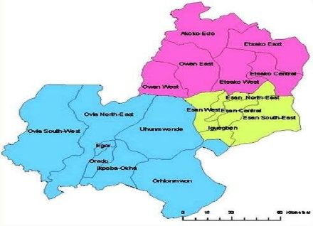 map of edo state