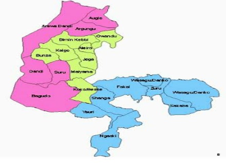 map of kebbi state