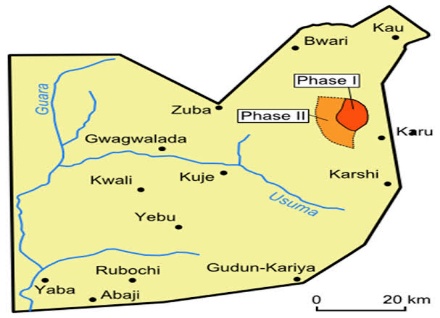 map of abuja showing council areas