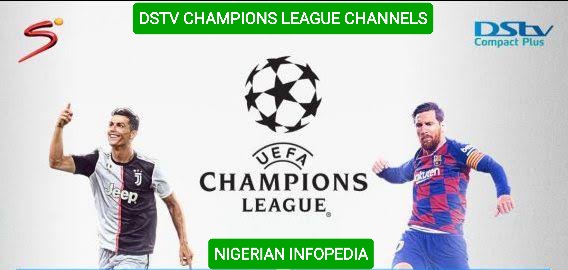 dstv channels showing champions league